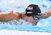 美国选手胡斯克和沃尔什在女子100米蝶泳决赛中取得2-1的成绩 news-29072024-161657