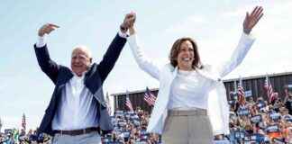 哈里斯和沃尔兹在特朗普领土上打出绒布、足球和雉鸡 news-29082024-140603