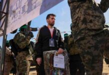 哈马斯释放三名以色列人质,这是停火协议下释放的第六组人质