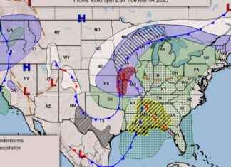 预计周三全国将有暴风雪、野火和雷暴